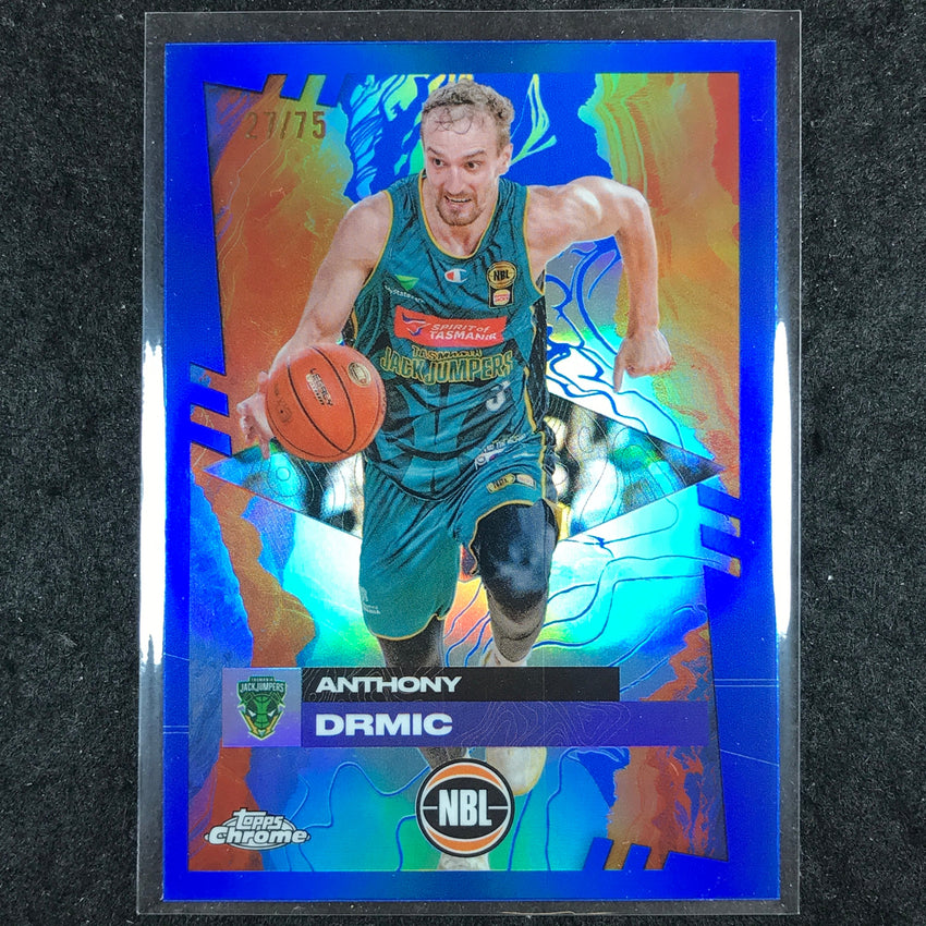 2024-25 Topps Chrome NBL ANTHONY DRMIC Base Blue 27/75 #100