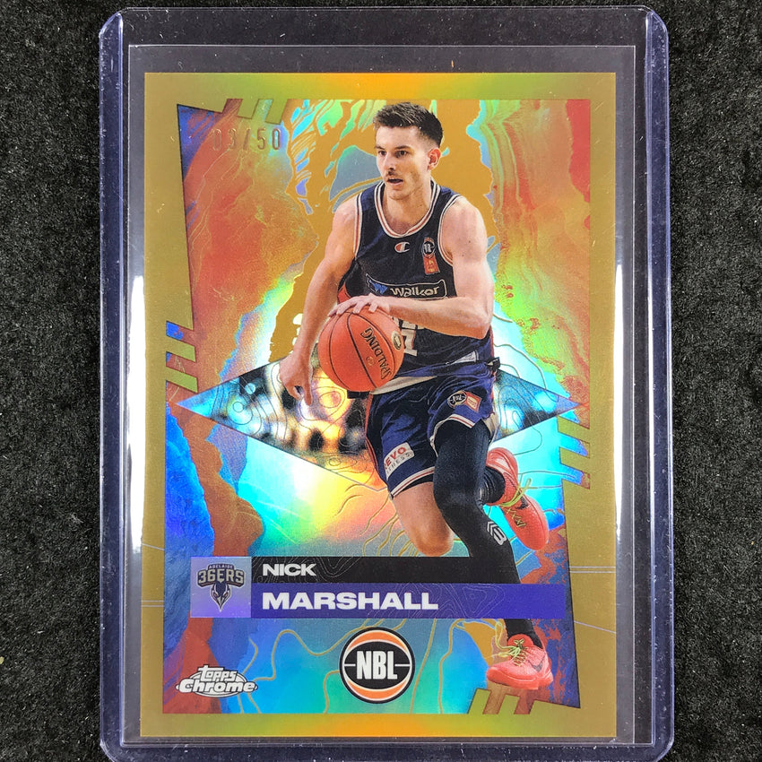 2024-25 Topps Chrome NBL NICK MARSHALL Base Gold 3/50 #2