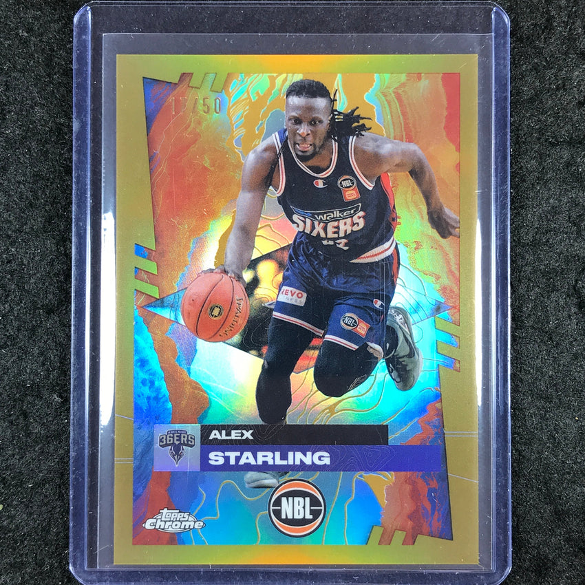 2024-25 Topps Chrome NBL ALEX STARLING Base Gold 17/50 #8