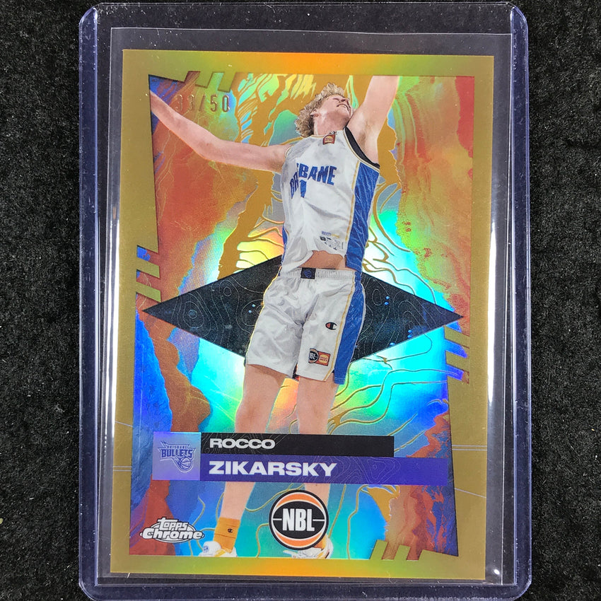 2024-25 Topps Chrome NBL ROCCO ZIKARSKY Base Gold 33/50 #11