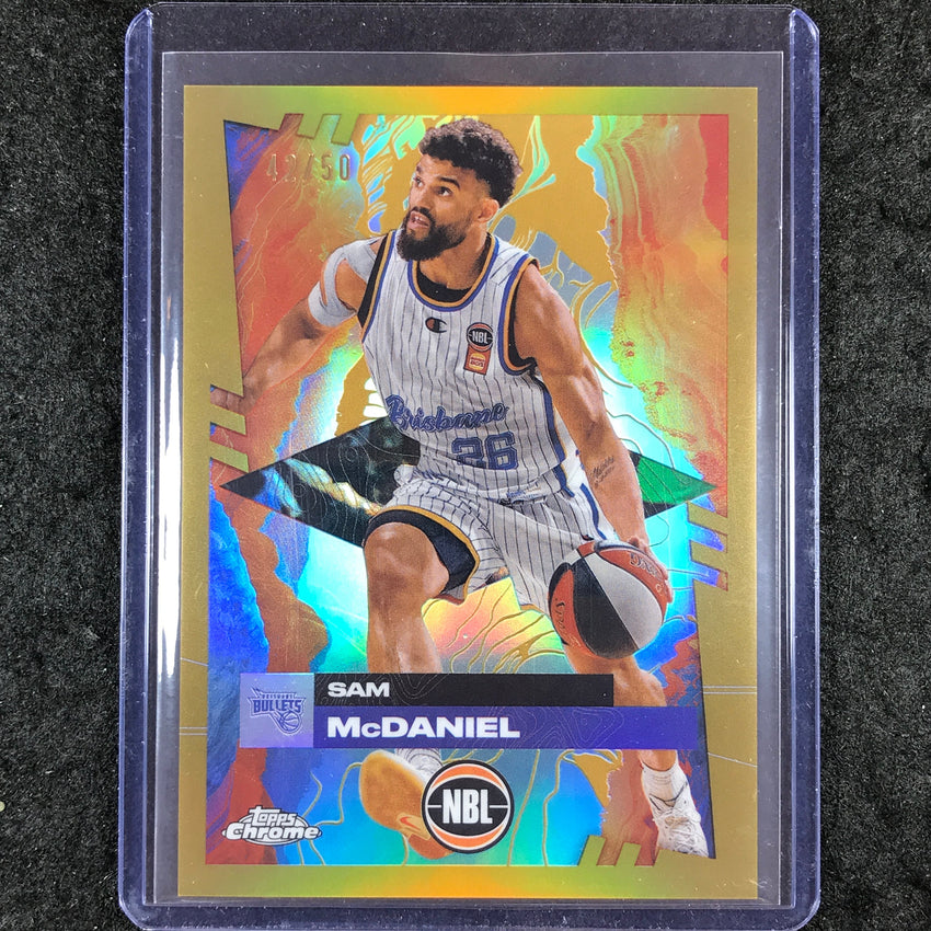 2024-25 Topps Chrome NBL SAM MCDANIEL Base Gold 42/50 #14