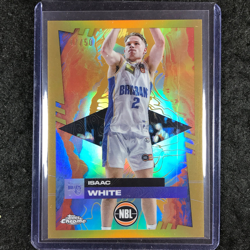 2024-25 Topps Chrome NBL ISAAC WHITE Base Gold 47/50 #17
