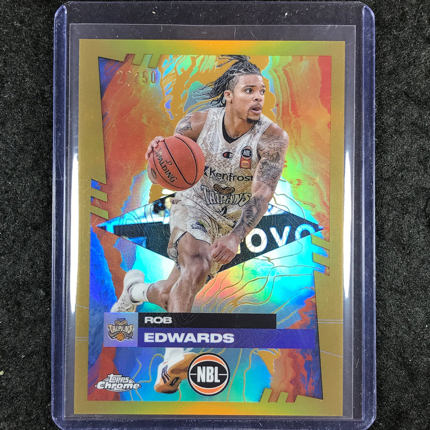 2024-25 Topps Chrome NBL ROB EDWARDS Base Gold 22/50 #24