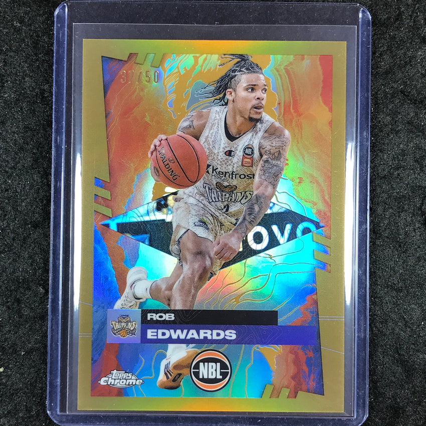 2024-25 Topps Chrome NBL ROB EDWARDS Base Gold 37/50 #24