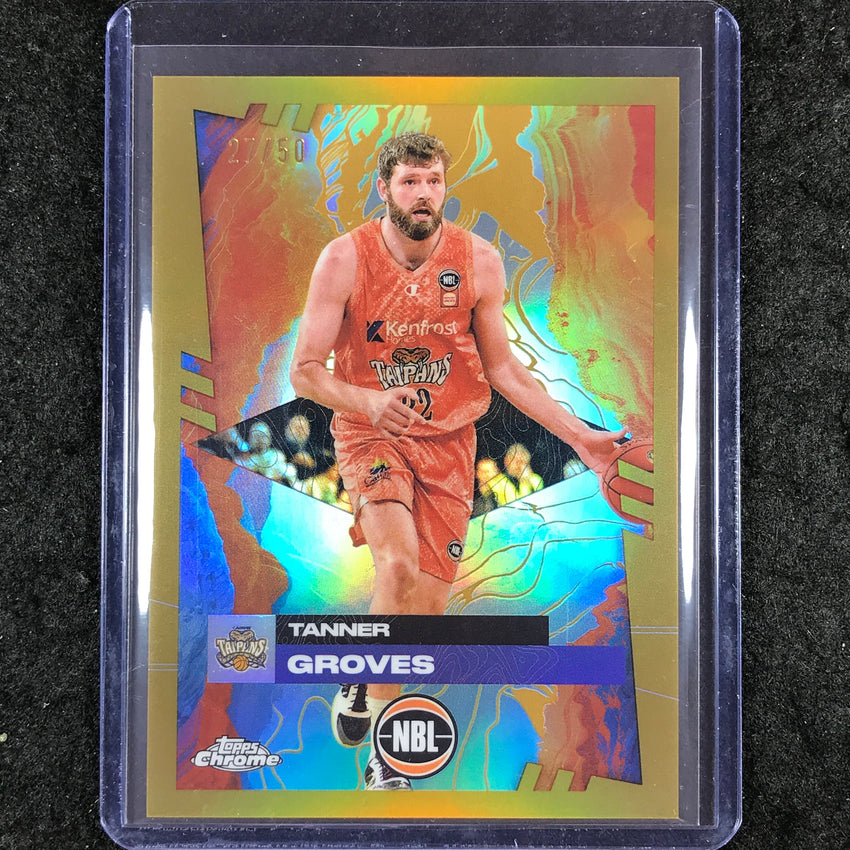 2024-25 Topps Chrome NBL TANNER GROVES Base Gold 27/50 #25