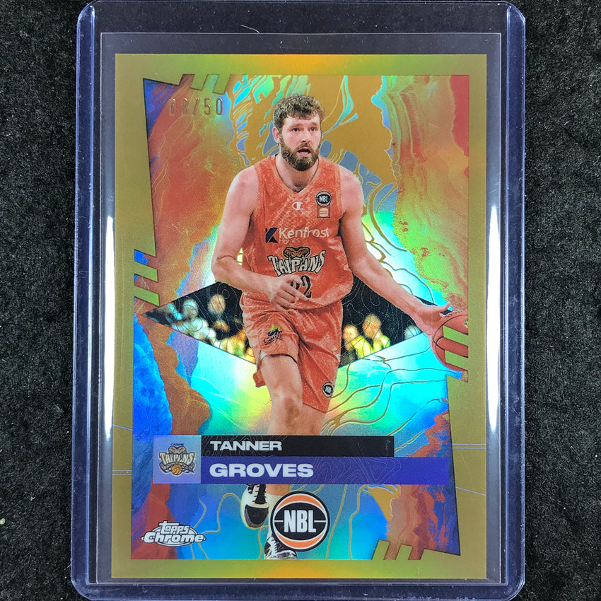 2024-25 Topps Chrome NBL TANNER GROVES Base Gold 8/50 #25