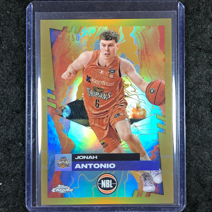 2024-25 Topps Chrome NBL JONAH ANTONIO Base Gold 5/50 #30