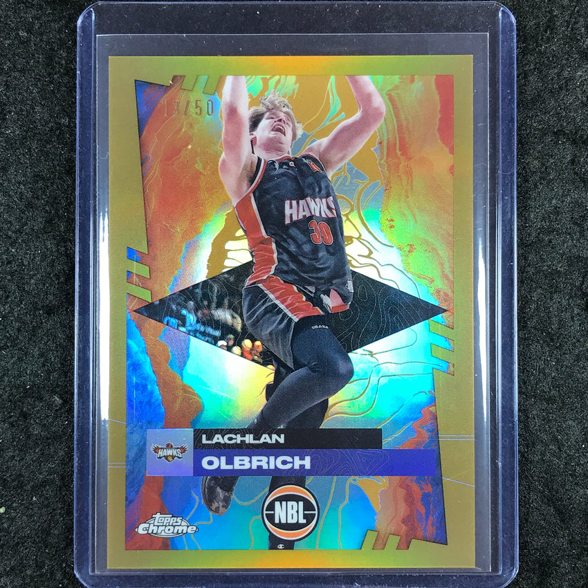 2024-25 Topps Chrome NBL LACHLAN OLBRICH Base Gold 13/50 #33