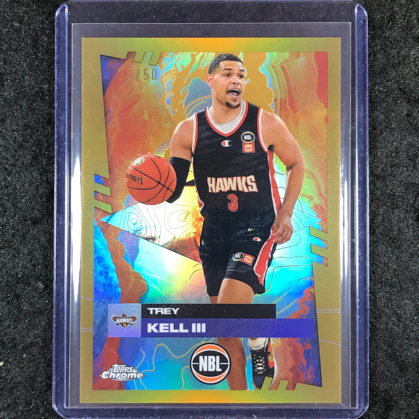 2024-25 Topps Chrome NBL TREY KELL III Base Gold 33/50 #37