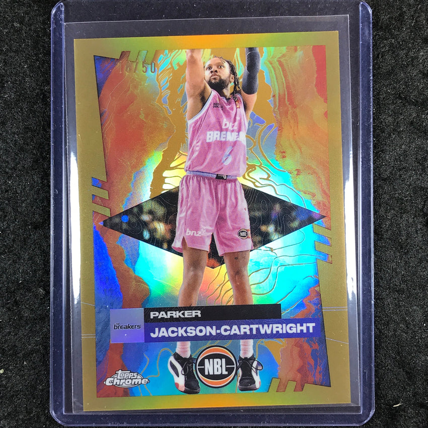 2024-25 Topps Chrome NBL PARKER JACKSON-CARTWRIGHT Base Gold 18/50 #52