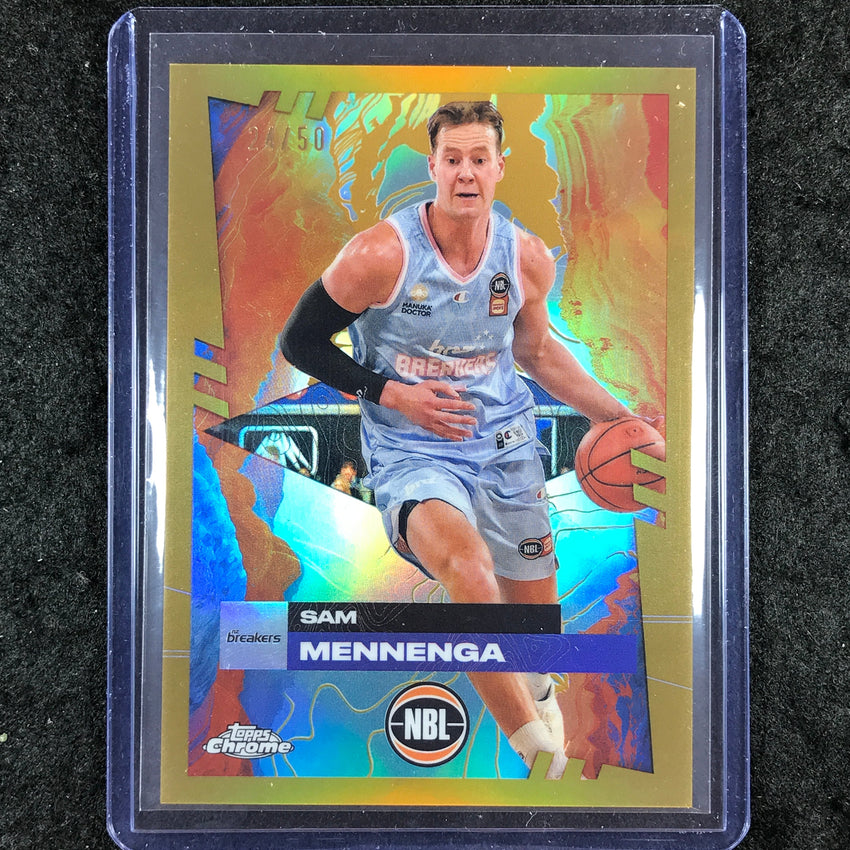 2024-25 Topps Chrome NBL SAM MENNENGA Base Gold 24/50 #56