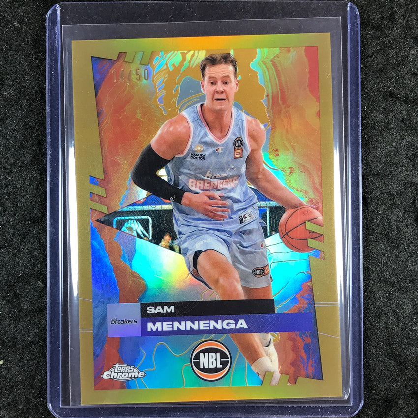 2024-25 Topps Chrome NBL SAM MENNENGA Base Gold 14/50 #56