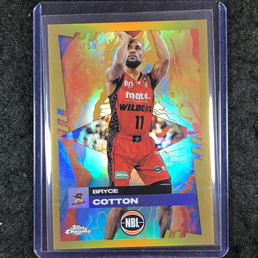 2024-25 Topps Chrome NBL BRYCE COTTON Base Gold 45/50 #62