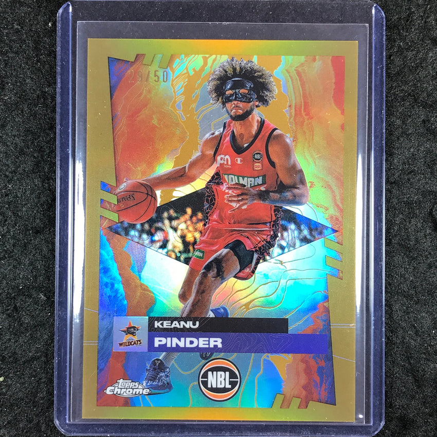2024-25 Topps Chrome NBL KEANU PINDER Base Gold 29/50 #63