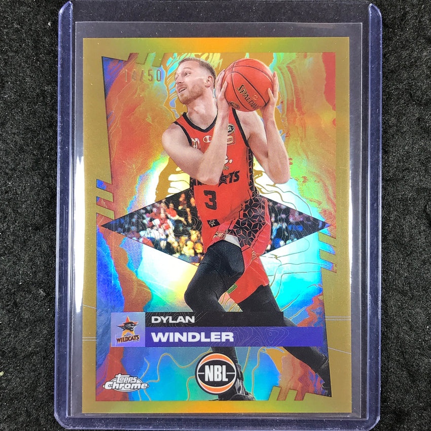 2024-25 Topps Chrome NBL DYLAN WINDLER Base Gold 14/50 #64