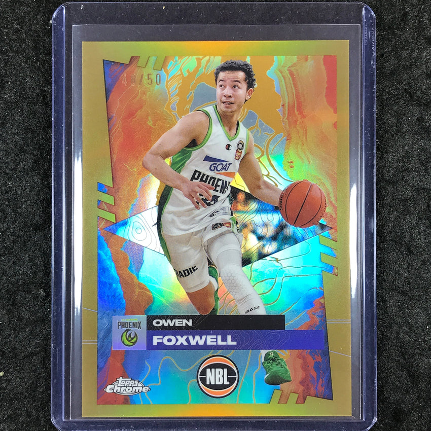 2024-25 Topps Chrome NBL OWEN FOXWELL Base Gold 48/50 #73