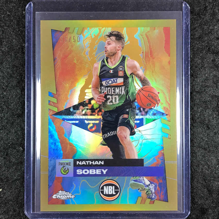 2024-25 Topps Chrome NBL NATHAN SOBEY Base Gold 35/50 #76