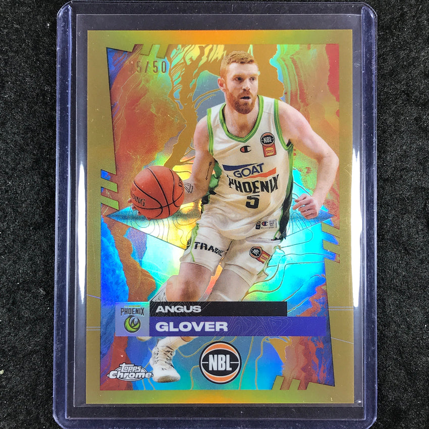 2024-25 Topps Chrome NBL ANGUS GLOVER Base Gold 25/50 #78