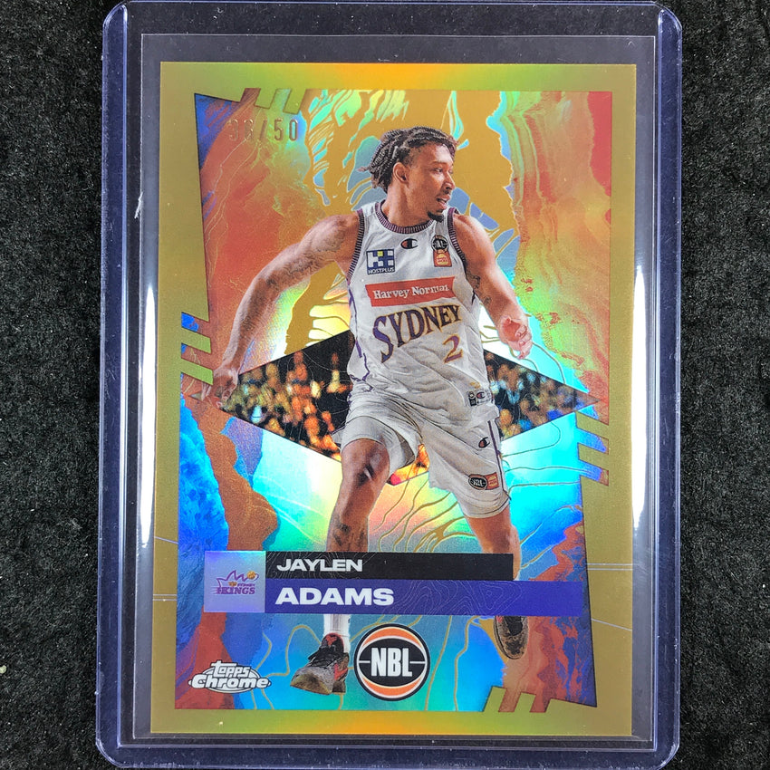 2024-25 Topps Chrome NBL JAYLEN ADAMS Base Gold 36/50 #82