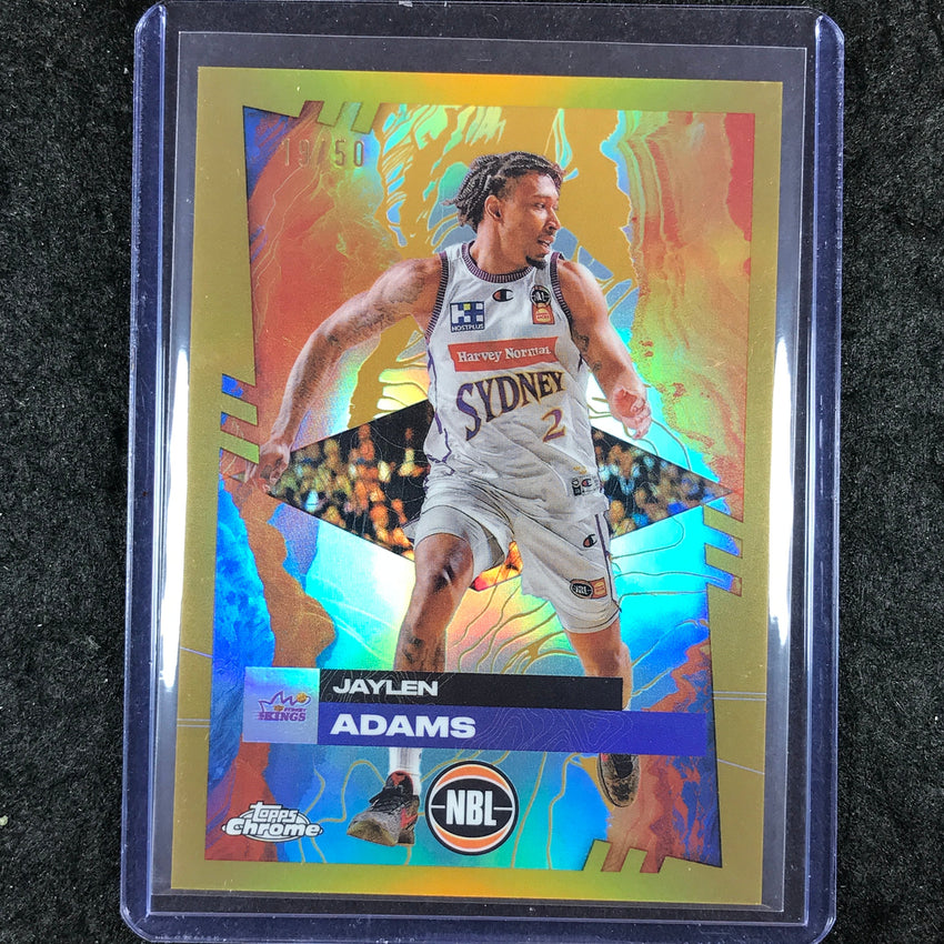 2024-25 Topps Chrome NBL JAYLEN ADAMS Base Gold 19/50 #82