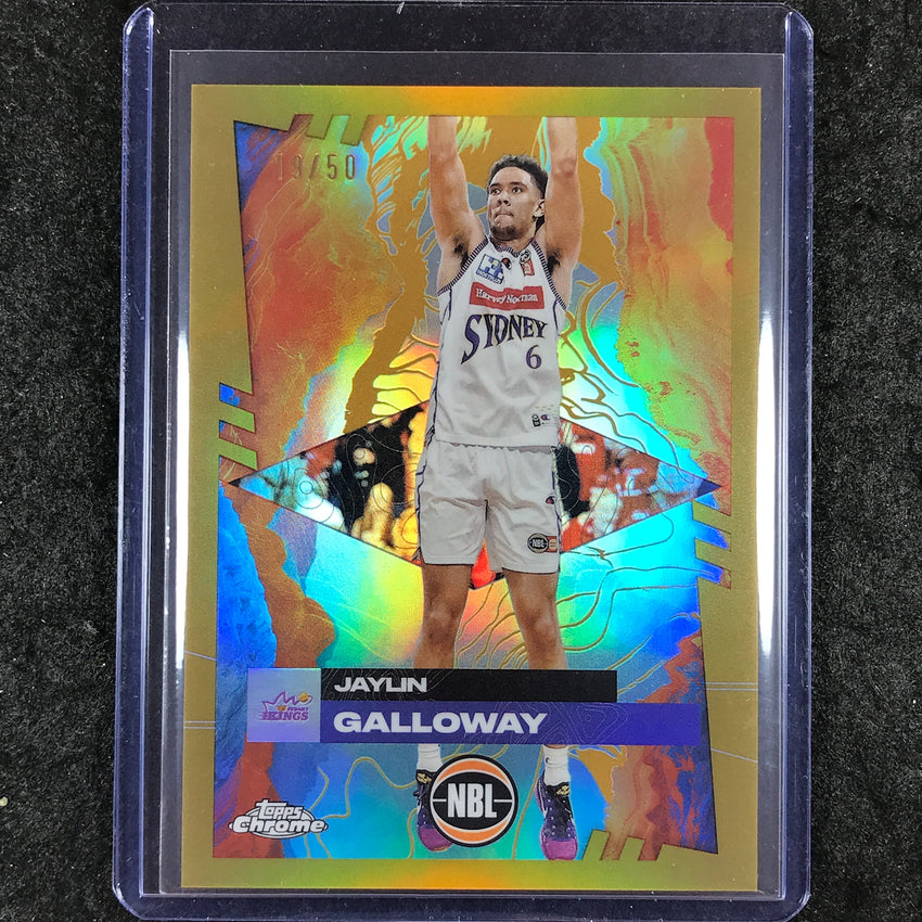 2024-25 Topps Chrome NBL JAYLIN GALLOWAY Base Gold 19/50 #83