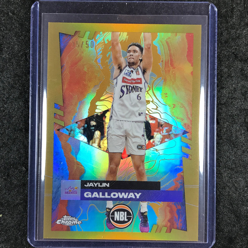 2024-25 Topps Chrome NBL JAYLIN GALLOWAY Base Gold 35/50 #83