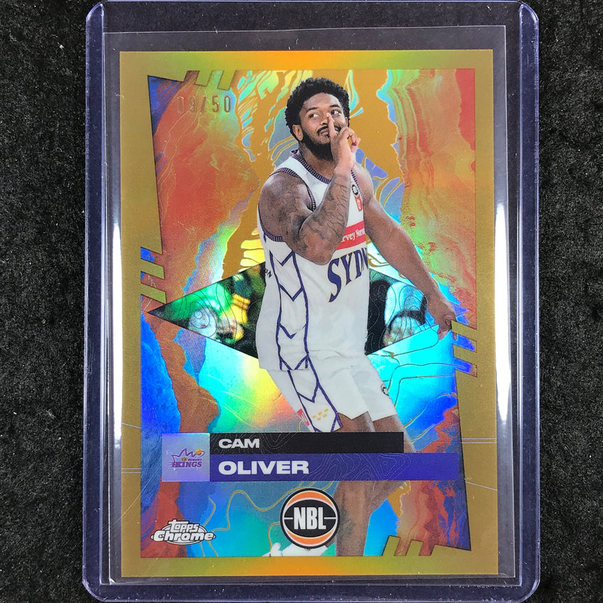 2024-25 Topps Chrome NBL CAM OLIVER Base Gold 9/50 #86