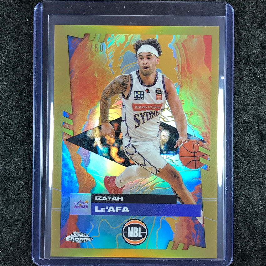 2024-25 Topps Chrome NBL IZAYA LE'AFA Base Gold 35/50 #90