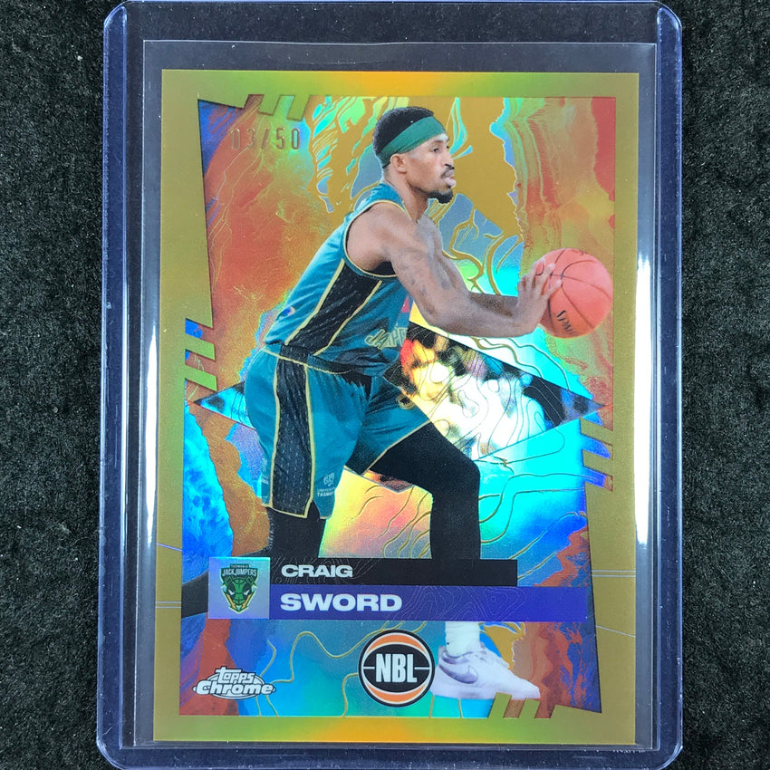 2024-25 Topps Chrome NBL CRAIG SWORD Base Gold 3/50 #93