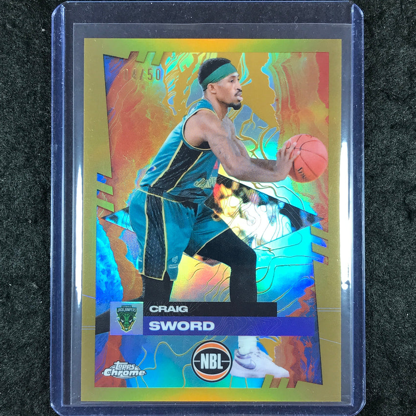 2024-25 Topps Chrome NBL CRAIG SWORD Base Gold 4/50 #93