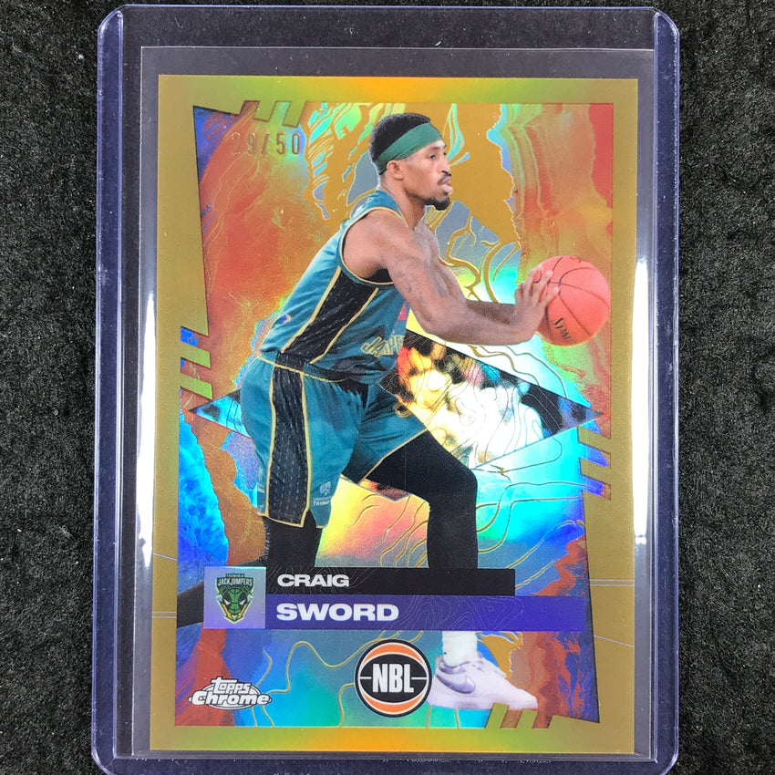 2024-25 Topps Chrome NBL CRAIG SWORD Base Gold 29/50 #93