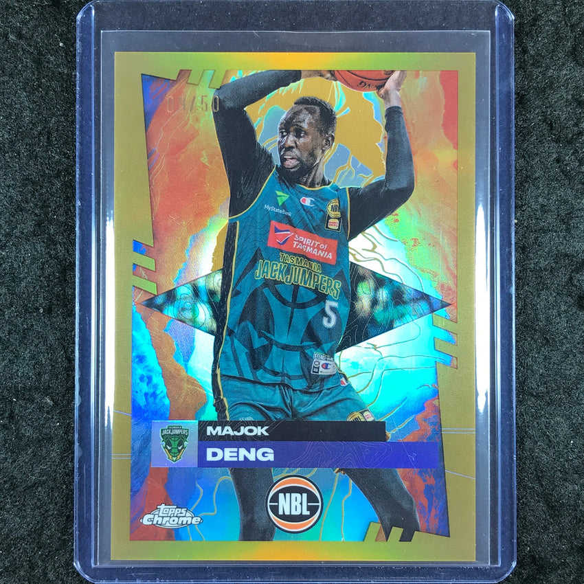 2024-25 Topps Chrome NBL MAJOK DENG Base Gold 9/50 #96