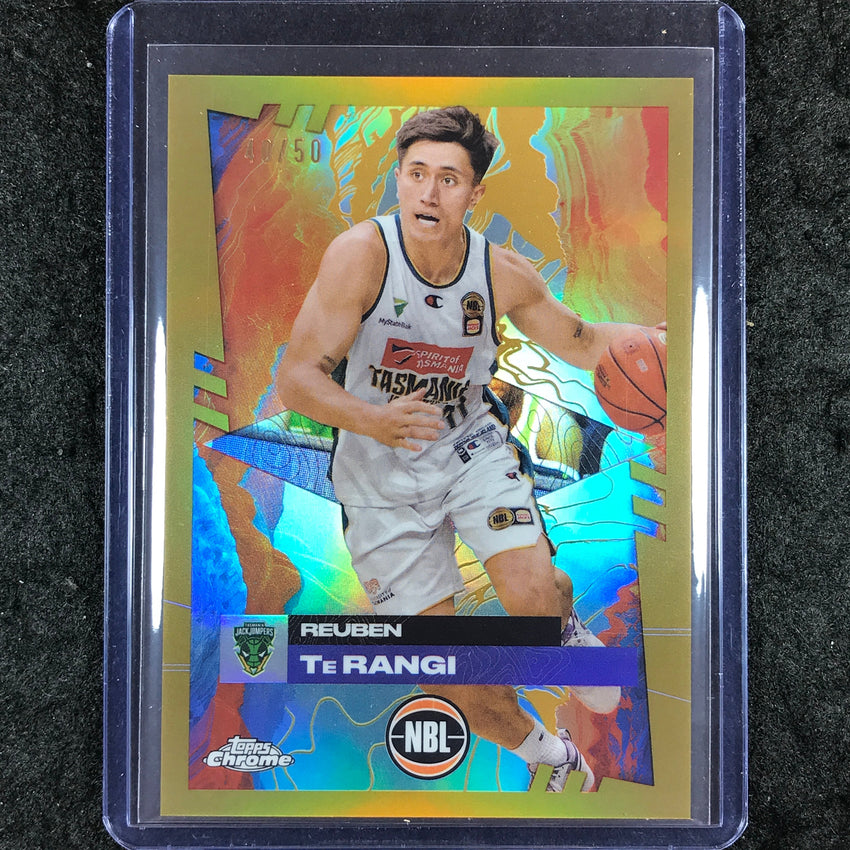 2024-25 Topps Chrome NBL REUBEN TE RANGI Base Gold 40/50 #99