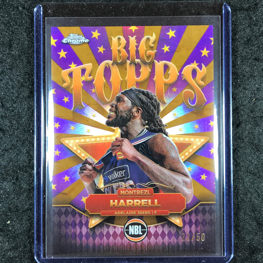 2024-25 Topps Chrome NBL MONTREZL HARRELL Big Topps Gold 22/50 #1