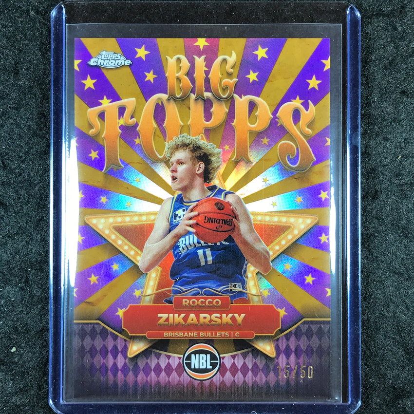 2024-25 Topps Chrome NBL ROCCO ZIKARSKY Big Topps Gold 15/50 #2