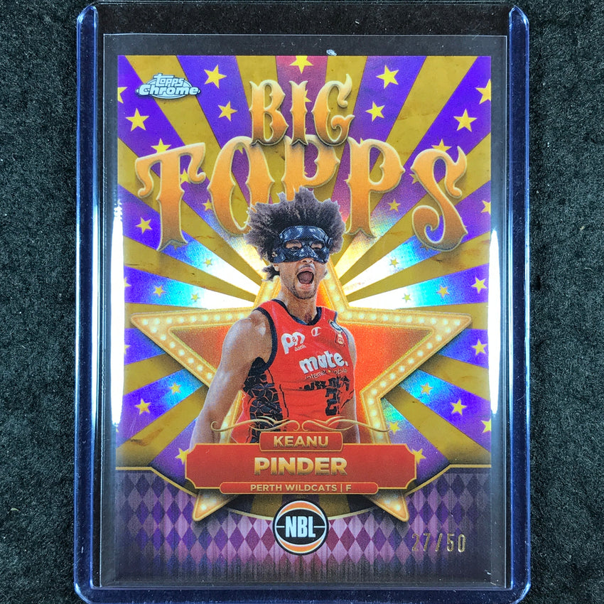 2024-25 Topps Chrome NBL KEANU PINDER Big Topps Gold 27/50 #17