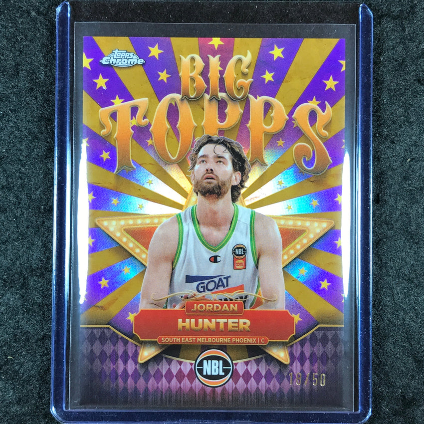 2024-25 Topps Chrome NBL JORDAN HUNTER Big Topps Gold 18/50 #18