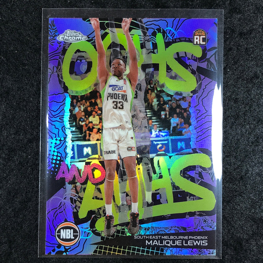2024-25 Topps Chrome NBL MALIQUE LEWIS Oohs and Ahhs Rookie Refractor #15