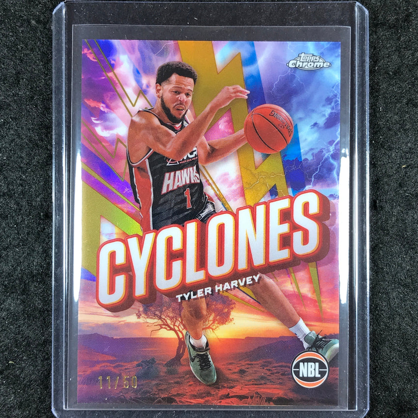 2024-25 Topps Chrome NBL TYLER HARVEY Cyclones Gold 11/50 #8