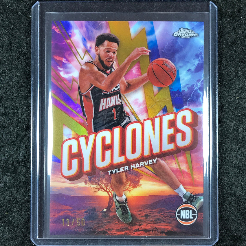 2024-25 Topps Chrome NBL TYLER HARVEY Cyclones Gold 13/50 #8