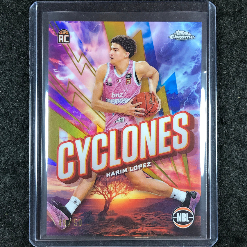2024-25 Topps Chrome NBL KARIM LOPEZ Cyclones Rookie Gold 48/50 #11