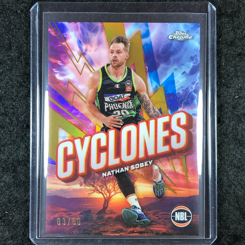 2024-25 Topps Chrome NBL NATHAN SOBEY Cyclones Gold 3/50 #16