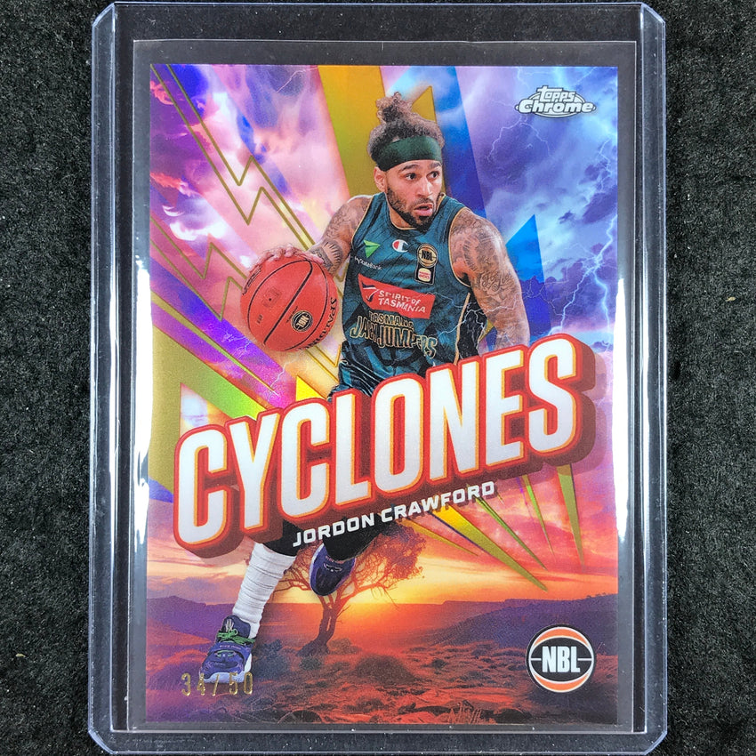 2024-25 Topps Chrome NBL JORDON CRAWFORD Cyclones Gold 34/50 #19