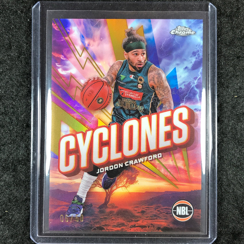 2024-25 Topps Chrome NBL JORDON CRAWFORD Cyclones Gold 6/50 #19