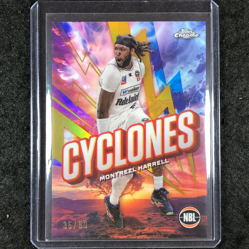 2024-25 Topps Chrome NBL MONTREZL HARRELL Cyclones Gold 35/50 #21