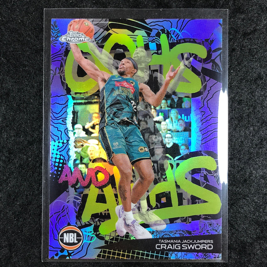 2024-25 Topps Chrome NBL CRAIG SWORD Oohs and Ahhs Refractor #19