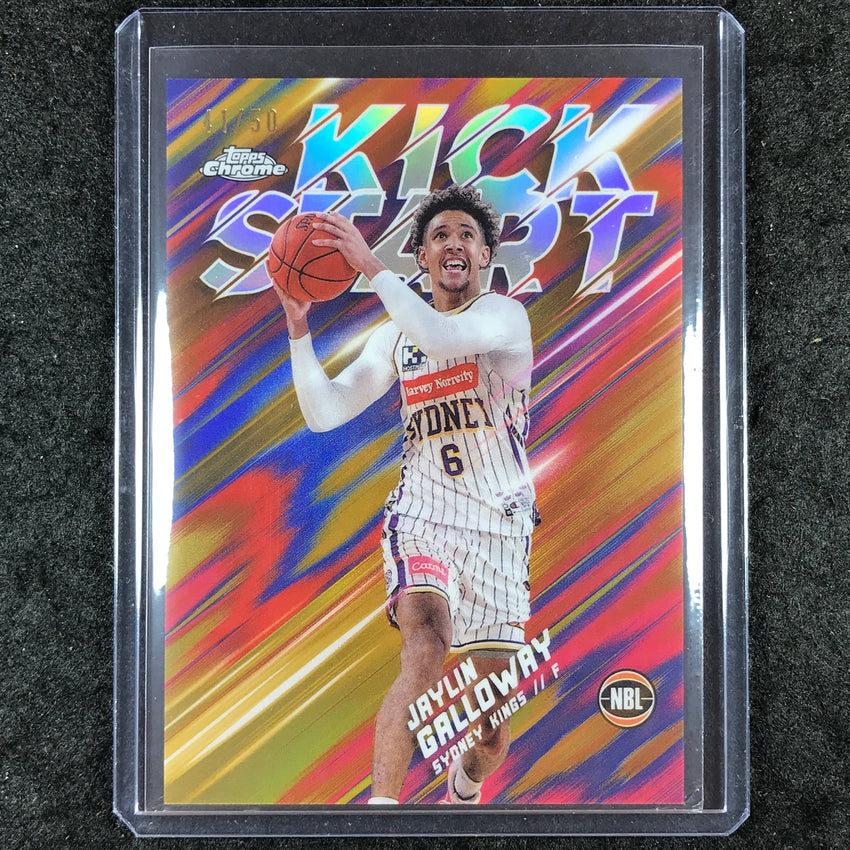 2024-25 Topps Chrome NBL JAYLIN GALLOWAY Kick Start Gold 41/50 #9
