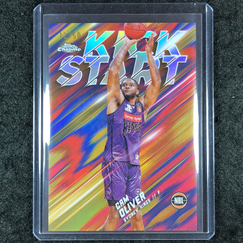 2024-25 Topps Chrome NBL CAM OLIVER Kick Start Gold 12/50 #19