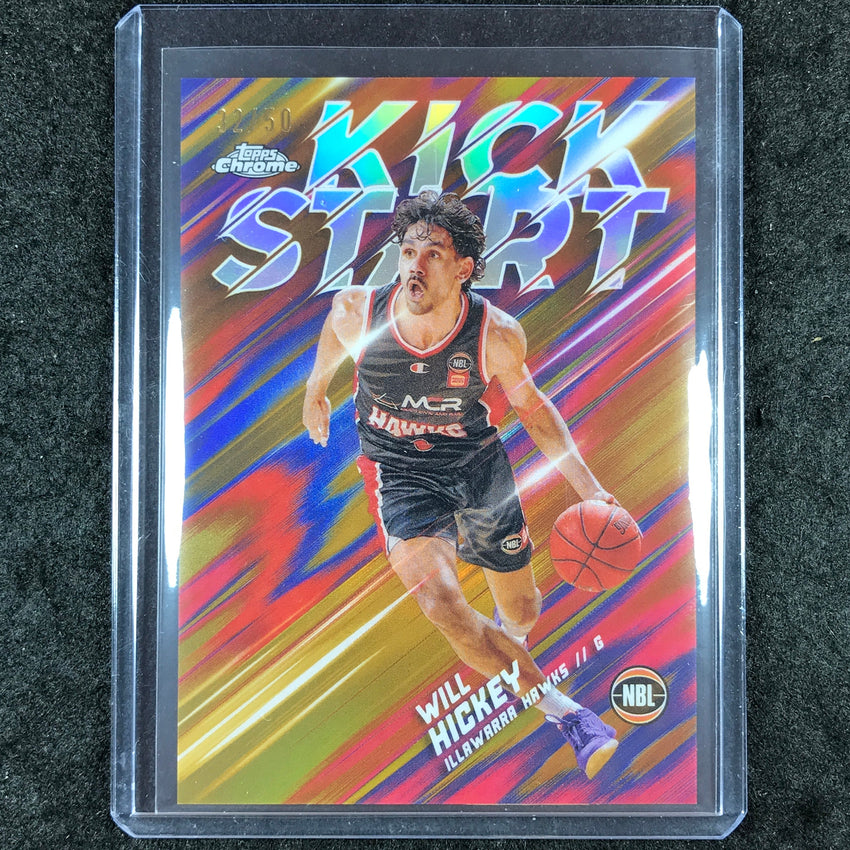 2024-25 Topps Chrome NBL WILL HICKEY Kick Start Gold 32/50 #24