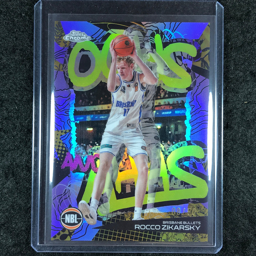 2024-25 Topps Chrome NBL ROCCO ZIKARSKY Oohs and Ahhs Gold 8/50 #3